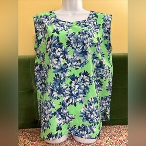 J Crew Floral Tank Top Blouse Size Small Lightweight